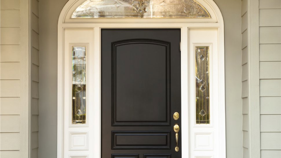 black steel front door